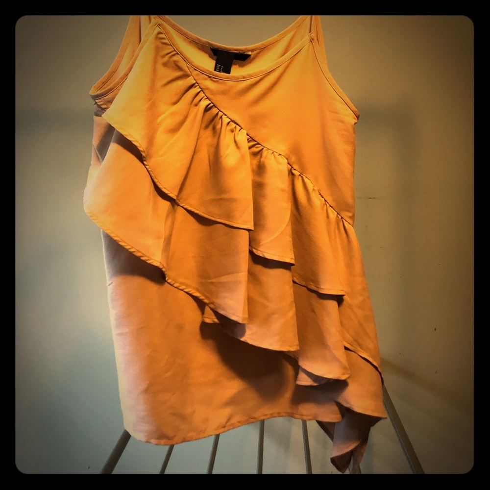 H&M blush ruffle camisole (6US)